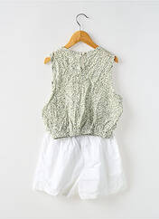 Ensemble short vert MINI MIGNON pour fille seconde vue