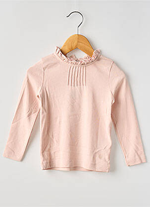 T-shirt coupe cintrée manches longues rose PETIT BATEAU fille