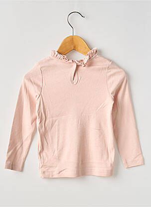 T-shirt coupe cintrée manches longues rose PETIT BATEAU fille
