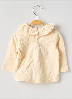 T-shirt coupe cintrée manches longues beige PETIT BATEAU fille