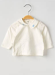 T-shirt coupe cintrée manches longues blanc PETIT BATEAU fille