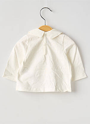 T-shirt coupe cintrée manches longues blanc PETIT BATEAU fille