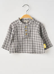 Chemise manches longues imprimé rayures gris MOULIN ROTY garcon