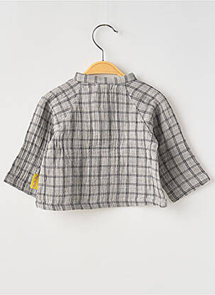 Chemise manches longues imprimé rayures gris MOULIN ROTY garçon