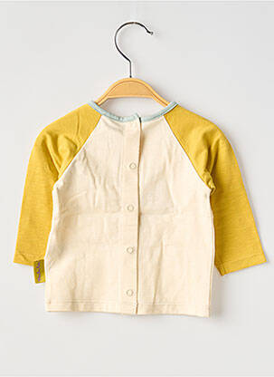 T-shirt fermeture pressionnée manches longues jaune MOULIN ROTY garçon