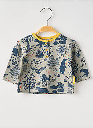 T-shirt manches longues manches longues bleu MOULIN ROTY garçon