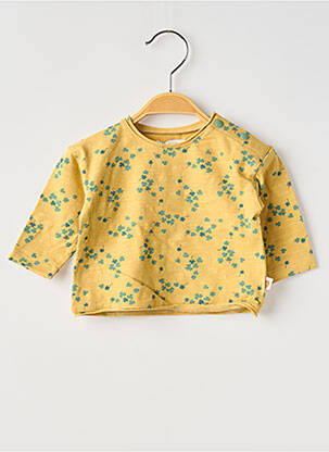 T-shirt stretch manches longues jaune MOULIN ROTY fille