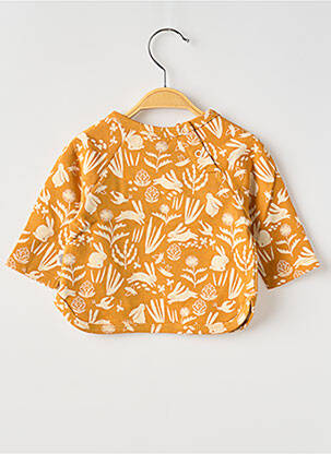 Pull coupe droite manches longues orange MOULIN ROTY fille