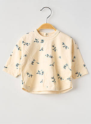 T-shirt manches longues manches longues beige PETIT BATEAU enfant