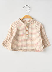 Chemise manches longues marron MOULIN ROTY pour garçon seconde vue