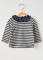 T-shirt bleu PETIT BATEAU pour fille seconde vue