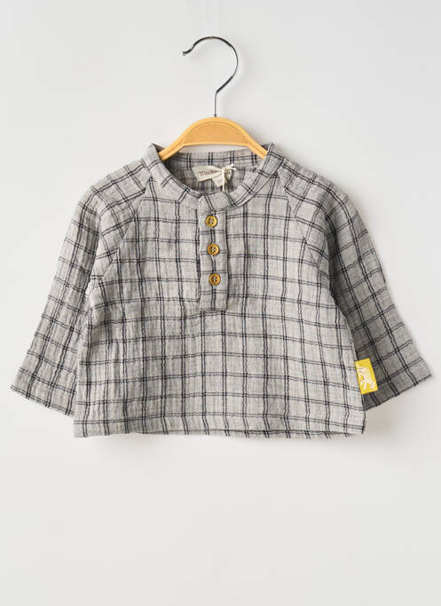 Chemise manches longues gris MOULIN ROTY pour garçon