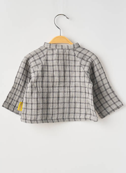 Chemise manches longues gris MOULIN ROTY pour garçon