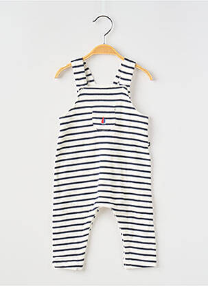 Salopette imprimé rayures fines bretelles bleu PETIT BATEAU garcon