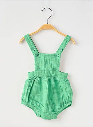 Barboteuse col carré vert MOULIN ROTY fille