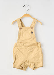 Salopette tissage popeline fines bretelles beige PETIT BATEAU garcon