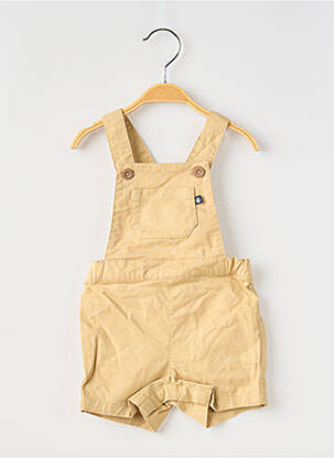 Salopette tissage popeline fines bretelles beige PETIT BATEAU garcon