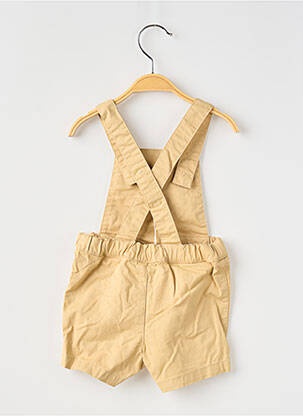 Salopette tissage popeline fines bretelles beige PETIT BATEAU garcon