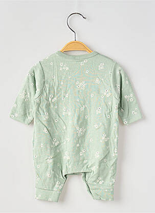Pyjama fermeture pressionnée à l'entrejambe vert PETIT BATEAU fille