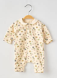 Pyjama fermeture pressionnée à l'entrejambe beige PETIT BATEAU fille