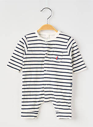 Combi-pantalon coupe cintrée manches longues bleu PETIT BATEAU garcon