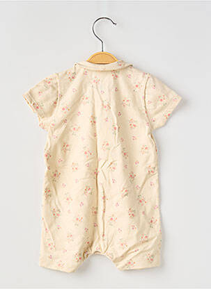 Combishort tissage jersey manches courtes beige PETIT BATEAU fille