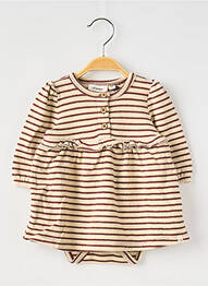 Robe mi-longue col rond manches longues rouge LIL'ATELIER fille