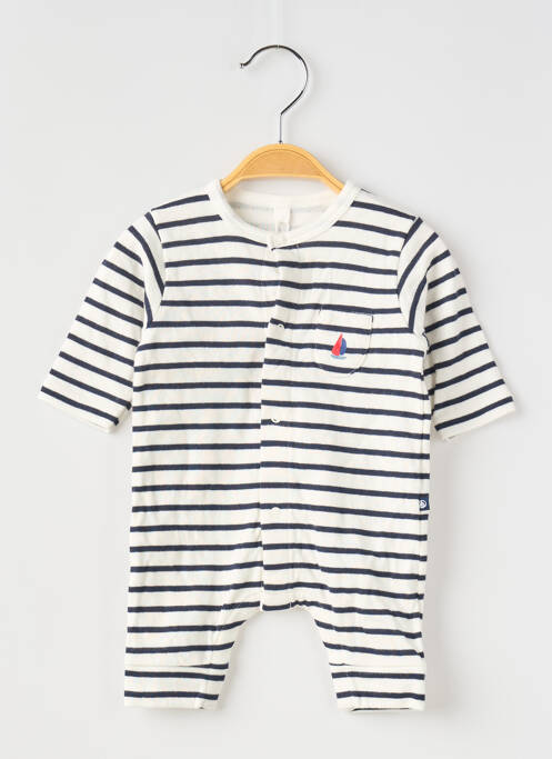 Combi-pantalon coupe cintrée manches longues bleu PETIT BATEAU garcon