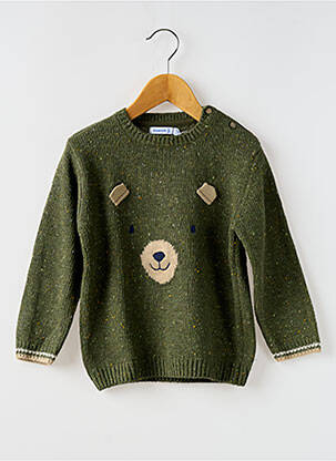 Pull broderie manches longues vert MAYORAL garçon
