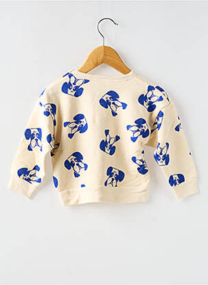 Sweat-shirt coupe droite manches longues beige PETIT BATEAU garçon