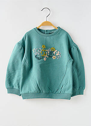 Sweat-shirt broderie manches longues vert MAYORAL fille