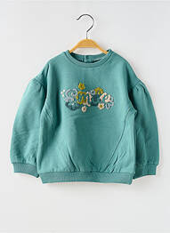 Sweat-shirt broderie manches longues vert MAYORAL fille