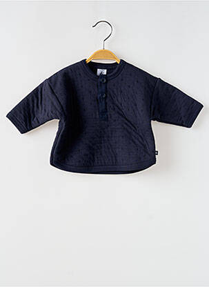 Sweat-shirt coupe droite manches longues bleu PETIT BATEAU enfant