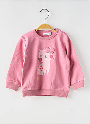 Sweat-shirt manches longues manches longues rose NAME IT fille