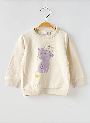 Sweat-shirt manches longues manches longues beige NAME IT fille