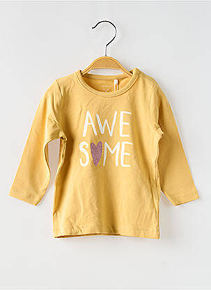 T-shirt coupe droite manches longues jaune NAME IT fille