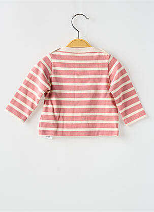 T-shirt coupe droite manches longues rose PETIT BATEAU fille