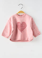 Sweat-shirt rose PETIT BATEAU pour fille seconde vue