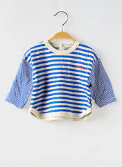 Sweat-shirt bleu PETIT BATEAU pour garçon seconde vue
