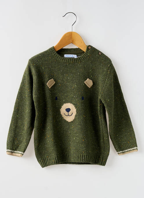 Pull broderie manches longues vert MAYORAL garcon