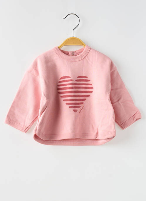 Sweat-shirt rose PETIT BATEAU pour fille