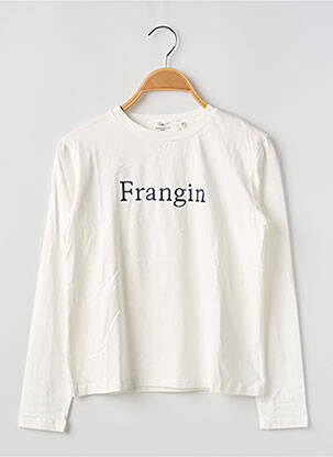 T-shirt manches longues manches longues blanc PM MERE & FILLE garcon