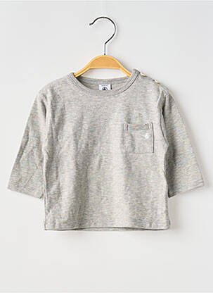 T-shirt manches longues manches longues gris PETIT BATEAU garçon