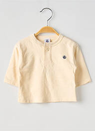 T-shirt manches longues manches longues beige PETIT BATEAU garcon