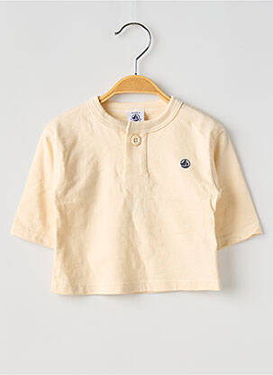 T-shirt manches longues manches longues beige PETIT BATEAU garcon