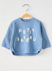 Sweat-shirt bleu PETIT BATEAU pour garçon seconde vue