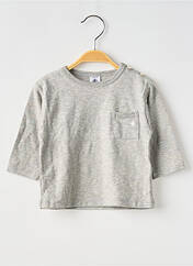 T-shirt gris PETIT BATEAU pour garçon seconde vue