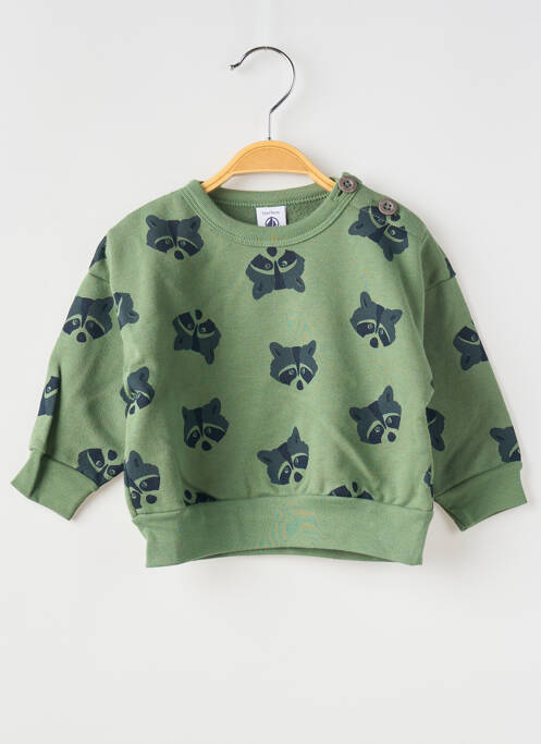 Sweat-shirt imprimé fantaisie manches longues vert PETIT BATEAU garcon