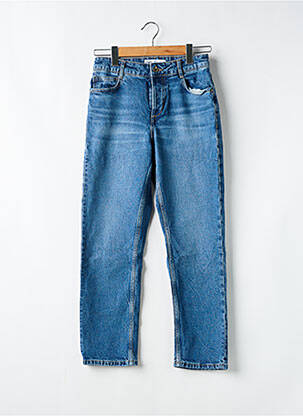 Jeans coupe droite stretch taille normale bleu ZARA femme