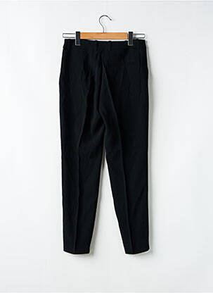 Pantalon droit fermeture zippée sous rabat avec crochet taille normale noir SÉZANE femme